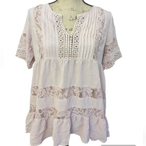 Knox Rose Pink Lace Blouse